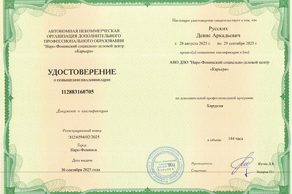 Русских Денис Аркадьевич